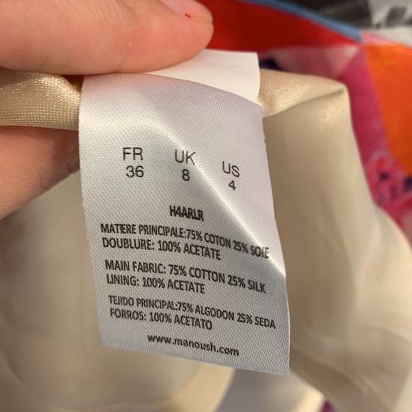 Manoush ‘Arlequin’ Floral Multicolour Skater Dress Size US 4 - Picture 9 of 9